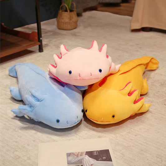 Fungo-urso 17.91-cola bildstria aksolotlo-pluŝo - realisma amfibia ludilo por hejma dekoracio kaj naskiĝtaga festo